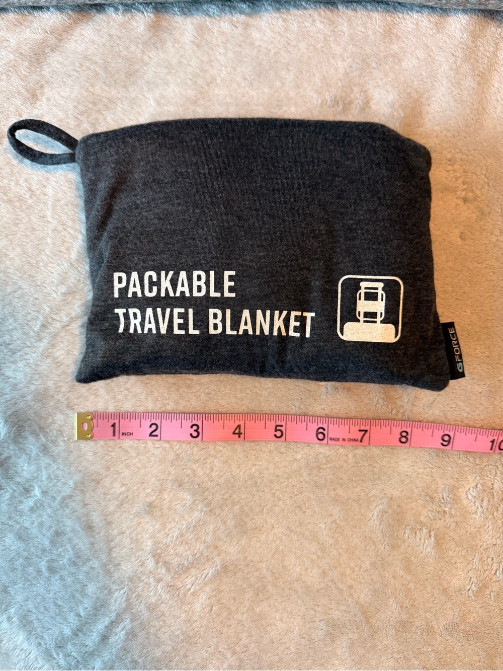 Packable Travel Blanket - Dark Heather Gray